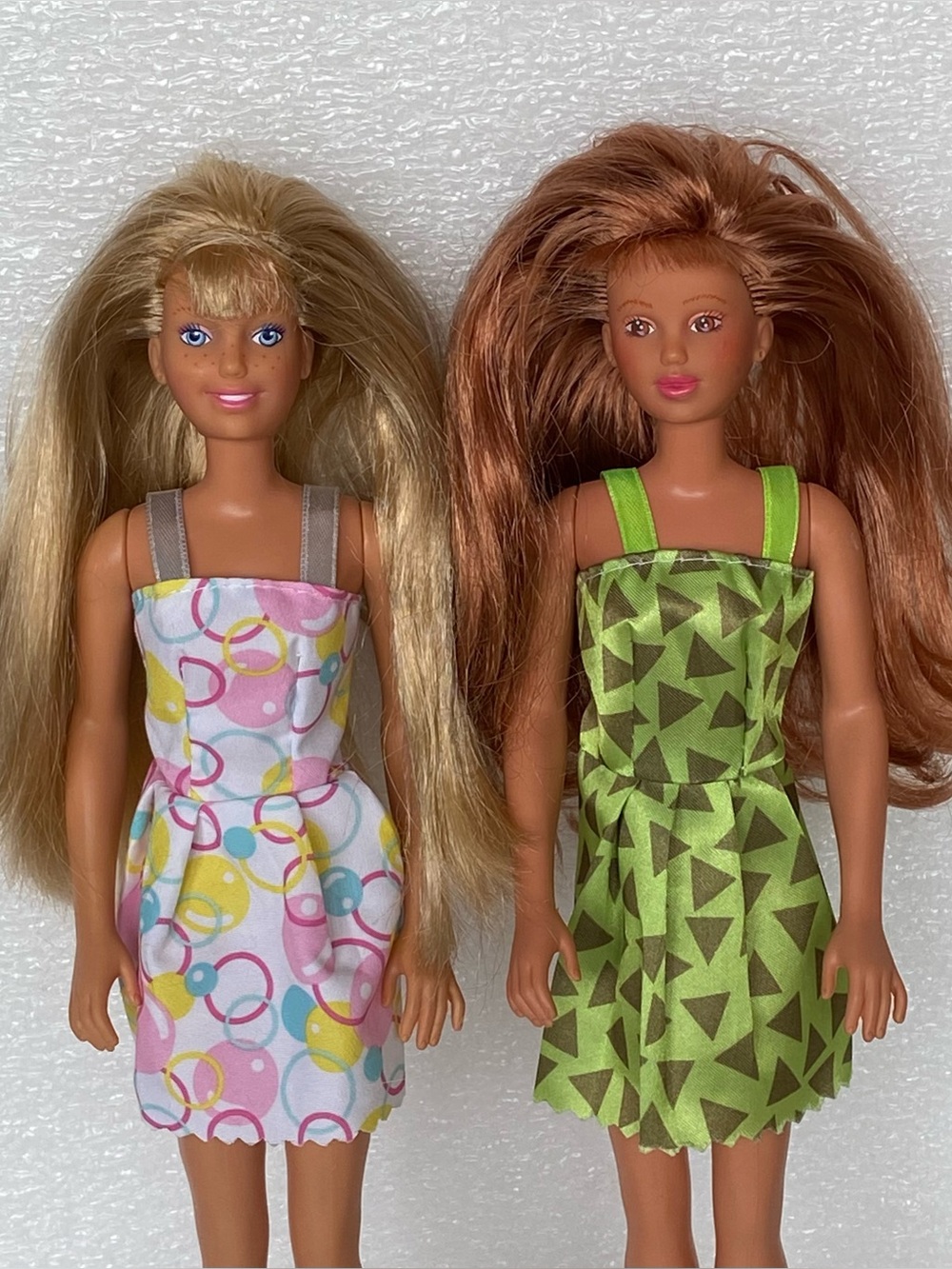 Lot of 2 Vintage 1987 Hasbro Maxie and Ashley Fashion Dolls - Redressed